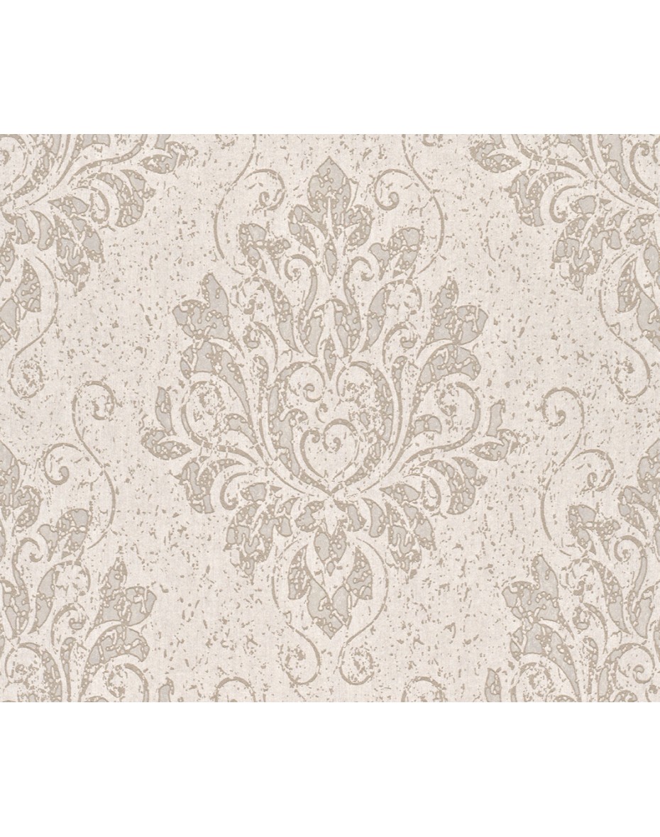 Tapeta Indigo s barokovým vzorom 226231 - krémová so sivou